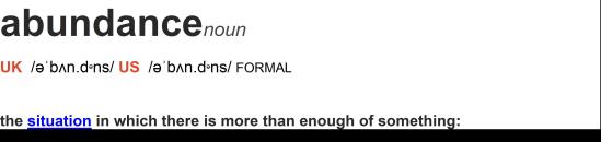 Abundance